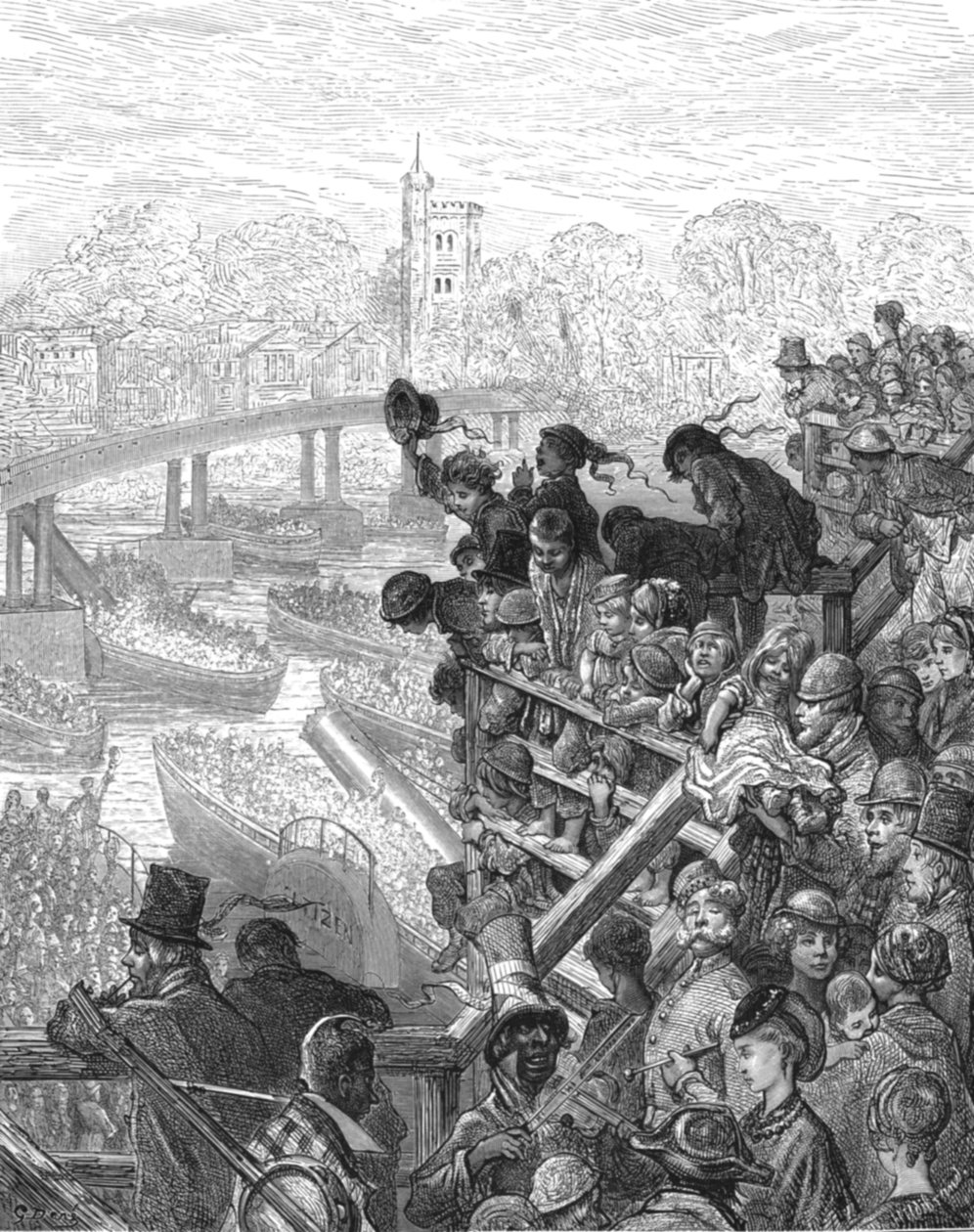 „Putney Bridge – The Return”, 1872. alkotó: Gustave Dore