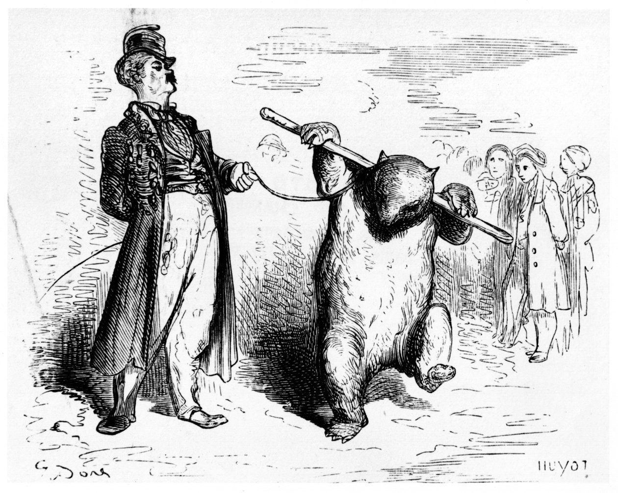 Gyűrűmester, illusztráció a „Voyage aux Pyrenees”-ből, Hippolyte Taine (1828-93), Hachette, Párizs, 1860-ban alkotó: Gustave Dore