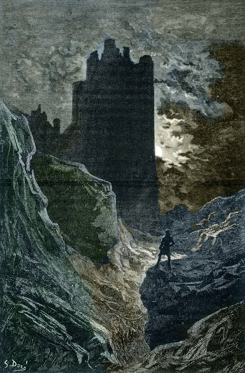 Romantika: „A félelem vára”” Gustave Dore (1832-1883) illusztrációja (A félelem vára, romantika, Gustave Dore illusztrációja) Magángyűjtemény alkotó: Gustave Dore