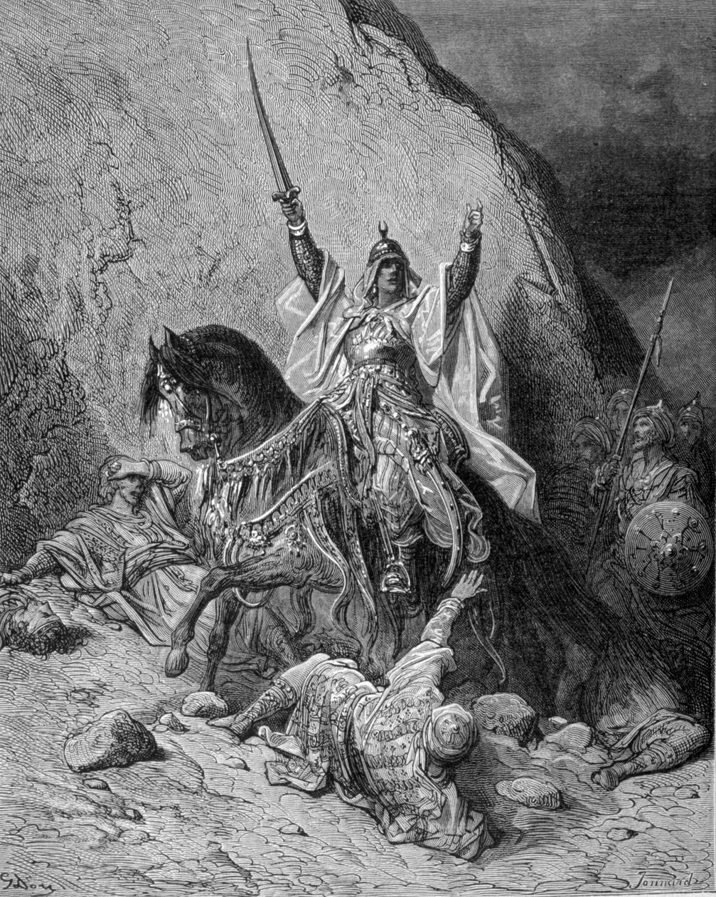 Szaladin (1138-1193) (Salah al-Din Yusuf al-Ayyubi (al-Ayyubi). Gustave Doré metszete. 19. század. alkotó: Gustave Dore