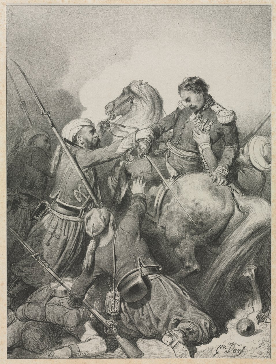 Szardíniai tiszt. alkotó: Gustave Dore