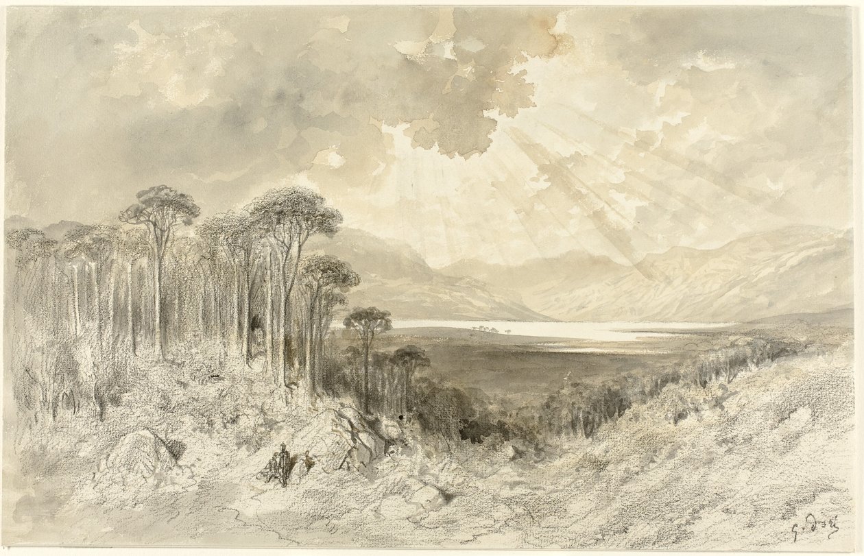 Skót táj, 1873 alkotó: Gustave Dore