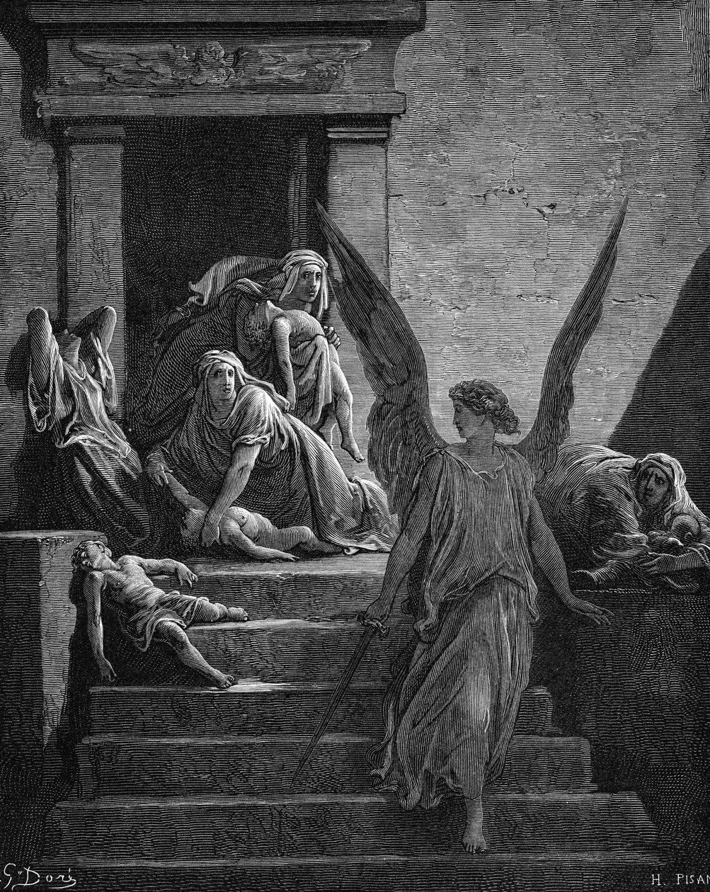 Egyiptom hét pestisjárványa, 1866 alkotó: Gustave Dore