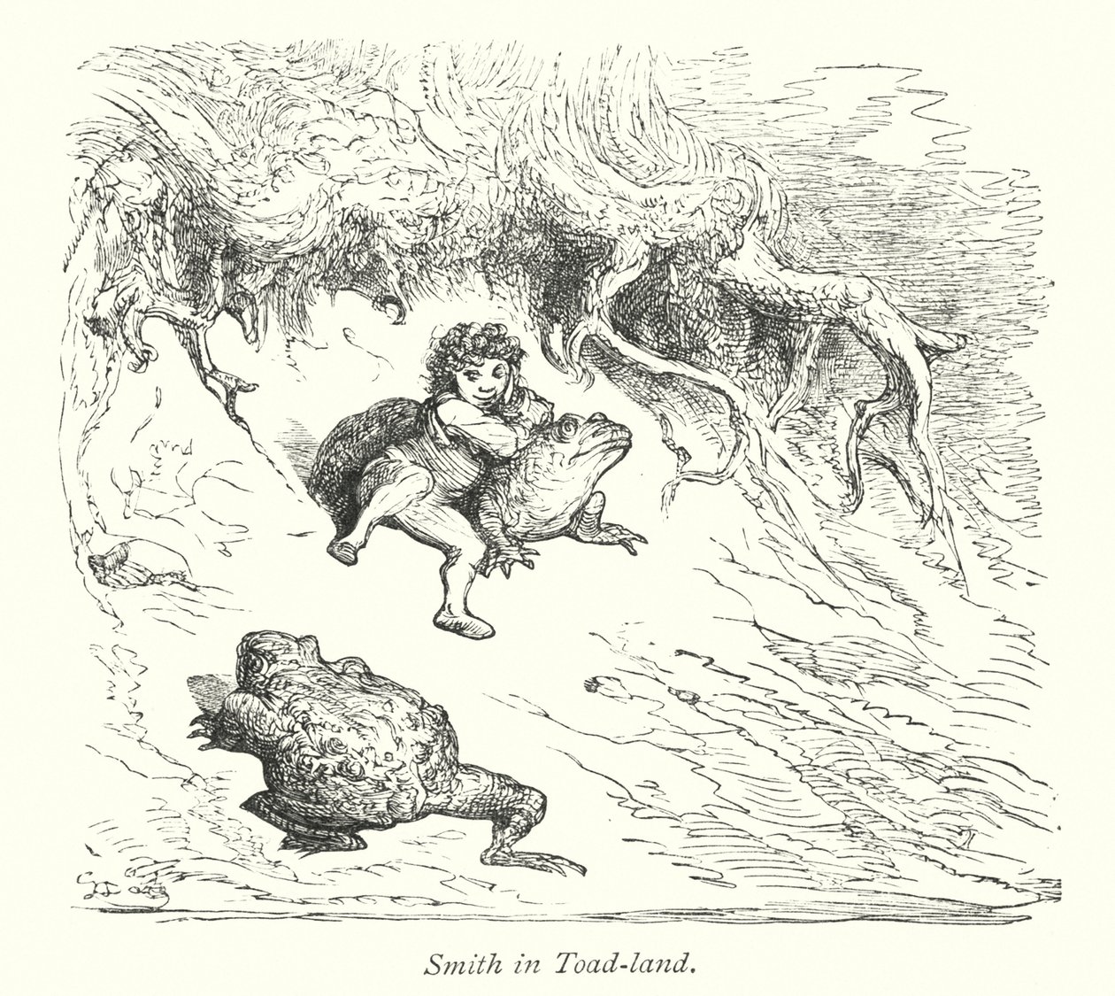 Smith Varangyföldön (metszet) alkotó: Gustave Dore