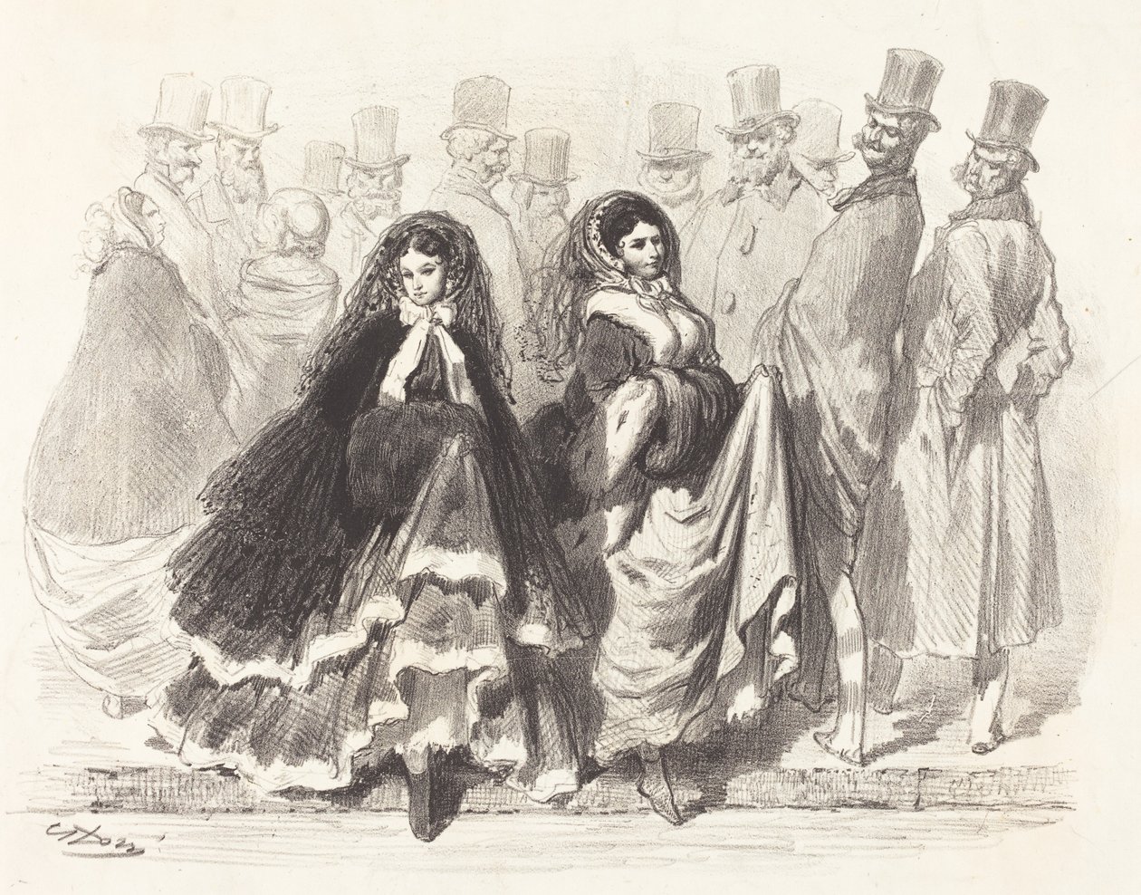 Utcai jelenet alkotó: Gustave Dore