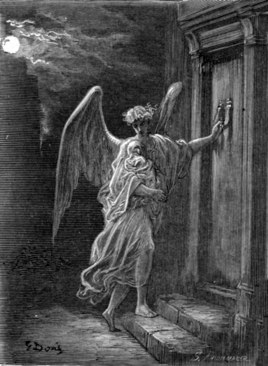 "Az angyal és az árva", 1872. alkotó: Gustave Dore