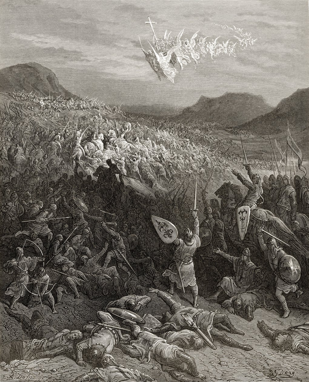 A niceai csata 1097-ben, illusztráció a „Bibliotheque des Croisades”-ből, J-F. Michaud, 1877 alkotó: Gustave Dore