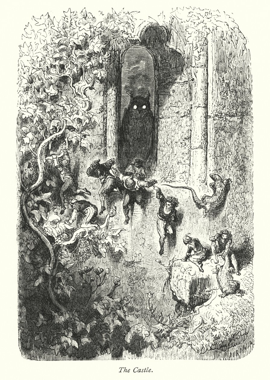 A kastély (metszet) alkotó: Gustave Dore