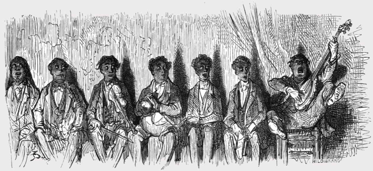 "The Christy Minstrels", 1872. alkotó: Gustave Dore