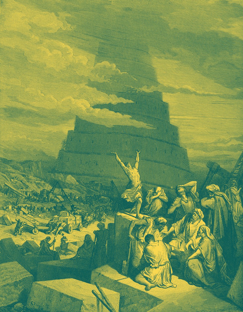 A nyelvek zűrzavara (Bábel tornya) - Biblia alkotó: Gustave Dore
