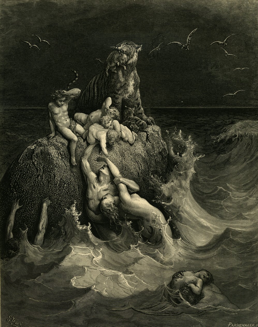 The Deluge Frontispiece a Biblia illusztrált kiadásához, 1866 alkotó: Gustave Dore