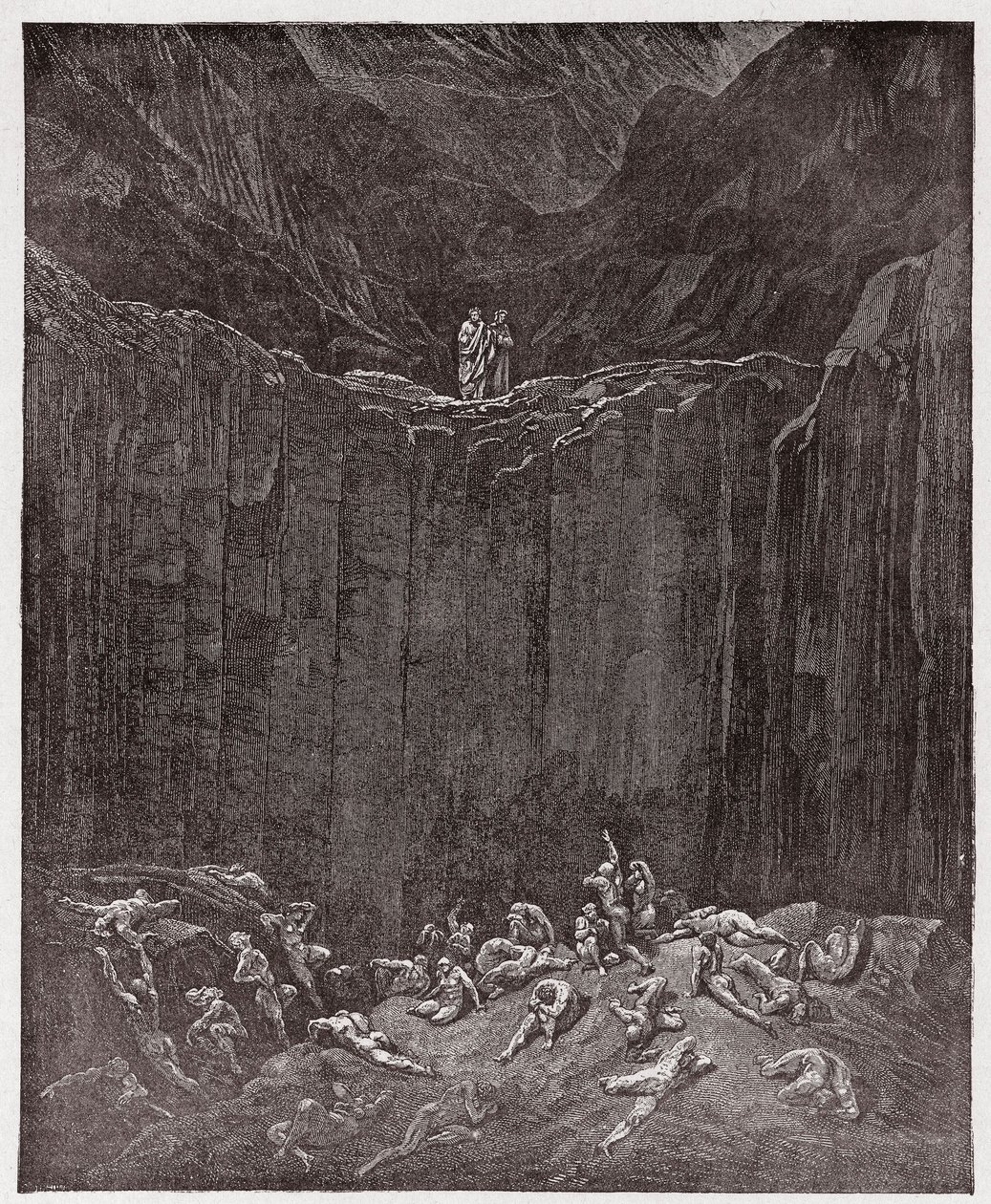 Az isteni színjáték (La Divina Commedia, La Divine Comedie), Pokol, 29. ének: A völgyben gyötrődő hamisítók - Dante Alighieri (1265-1321) - Illusztráció: Gustave Dore (1832-1883) alkotó: Gustave Dore
