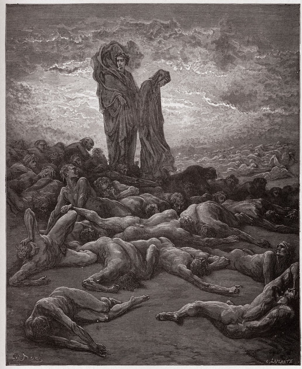 Az isteni színjáték (La Divina Commedia, La Divine Comedie), Purgatorio, 20. ének: A kapzsiak lelkei - Dante Alighieri (1265-1321) - Illusztráció: Gustave Dore (1832-1883) alkotó: Gustave Dore