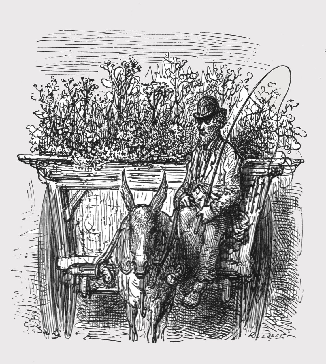 "The Flower Hawker", 1872. alkotó: Gustave Dore