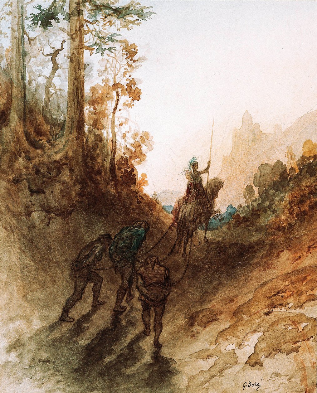 Az óriásokat elfogják, c. 1869-83 (akvarell) alkotó: Gustave Dore