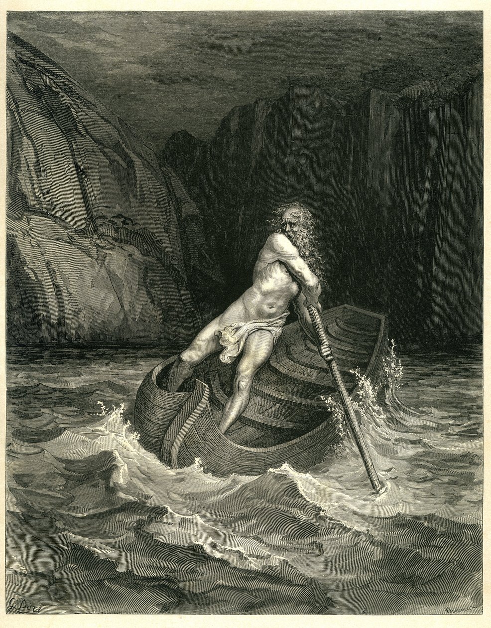 Dante Alighieri pokla (Isteni vígjáték) alkotó: Gustave Dore