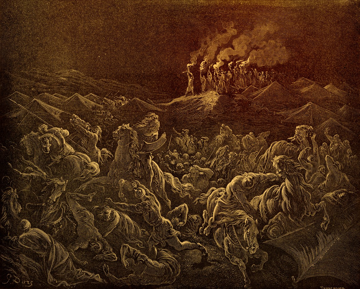 A midianitákat Doré menekült – Biblia alkotó: Gustave Dore