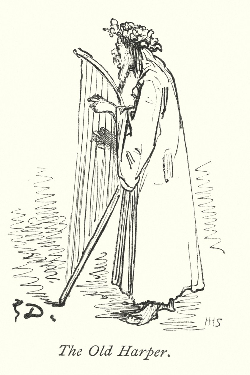 Az öreg Harper (metszet) alkotó: Gustave Dore