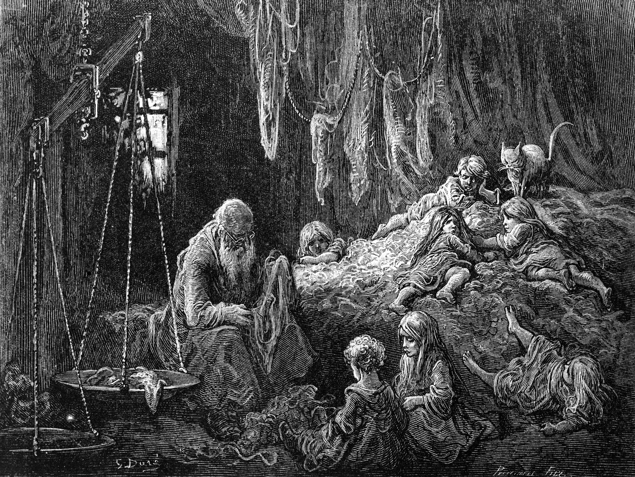 A rongyos kereskedő otthona - Coulston Street - Whitechapel, Blanchard Jerrold „London: A Pilgrimage” című művéből, 1872-ben alkotó: Gustave Dore