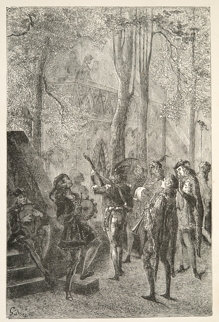 Sir Gareth házasságának öröme, Charles Henry Hanson Arthur király napjainak történeteiből, pub.1898 alkotó: Gustave Dore