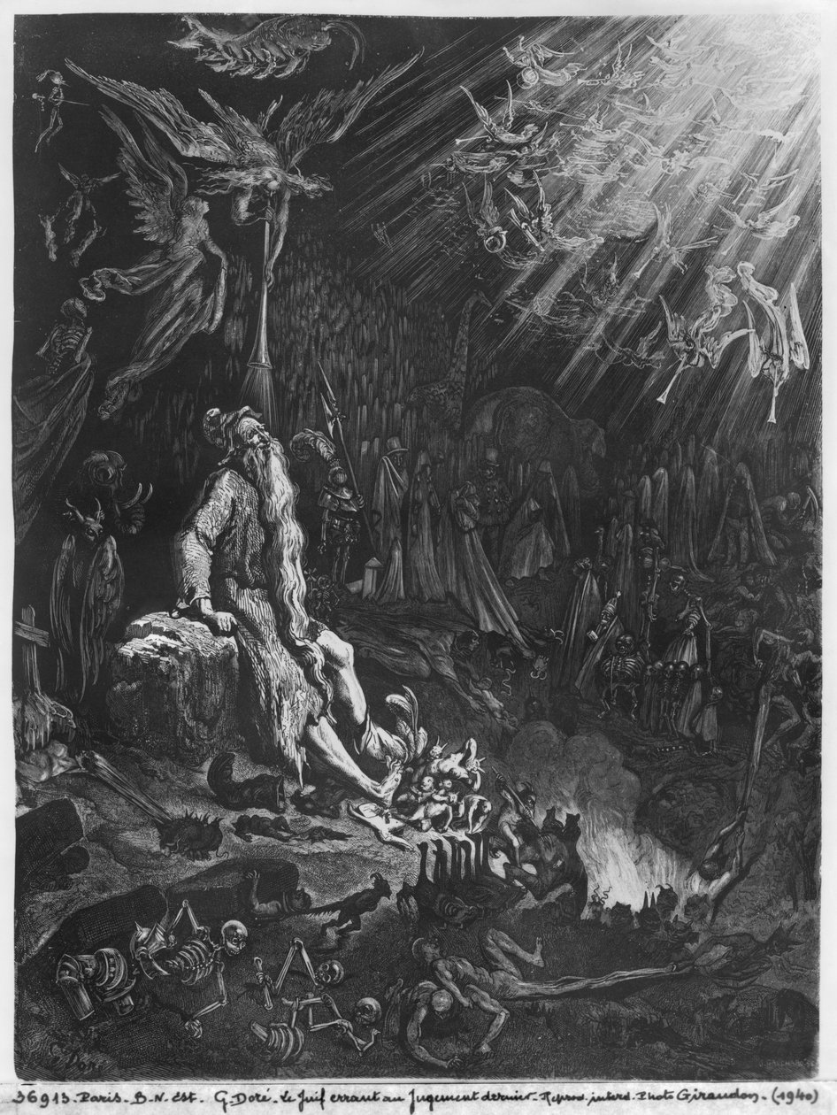 A vándor zsidó és az utolsó ítélet, Felix Jean Gauchard (1825-72) metszete alkotó: Gustave Dore