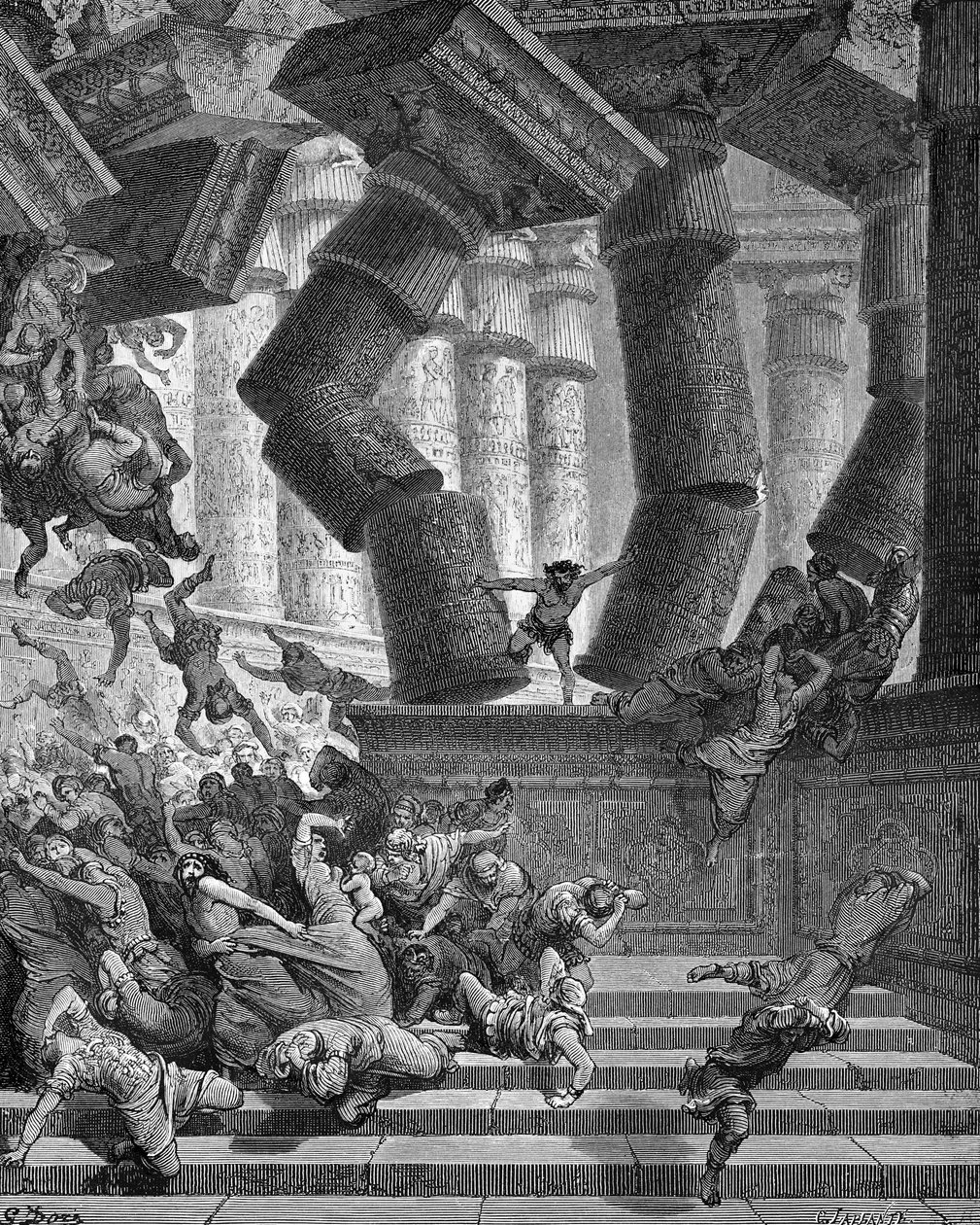 Sámson halála - Biblia alkotó: Gustave Dore
