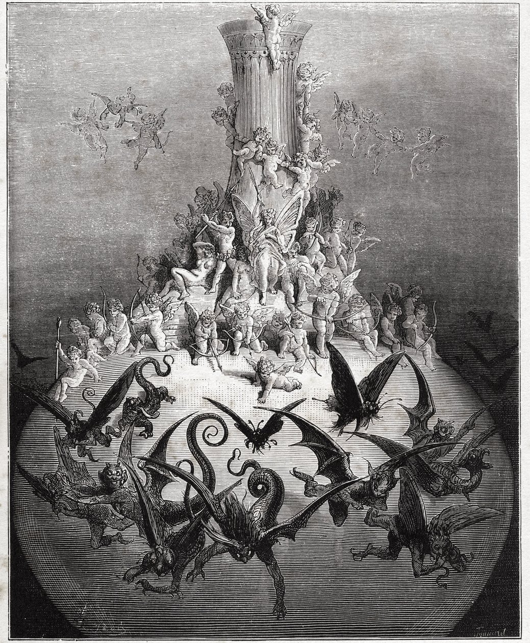 Az isteni palack, Pantagruel - Rabelais alkotó: Gustave Dore