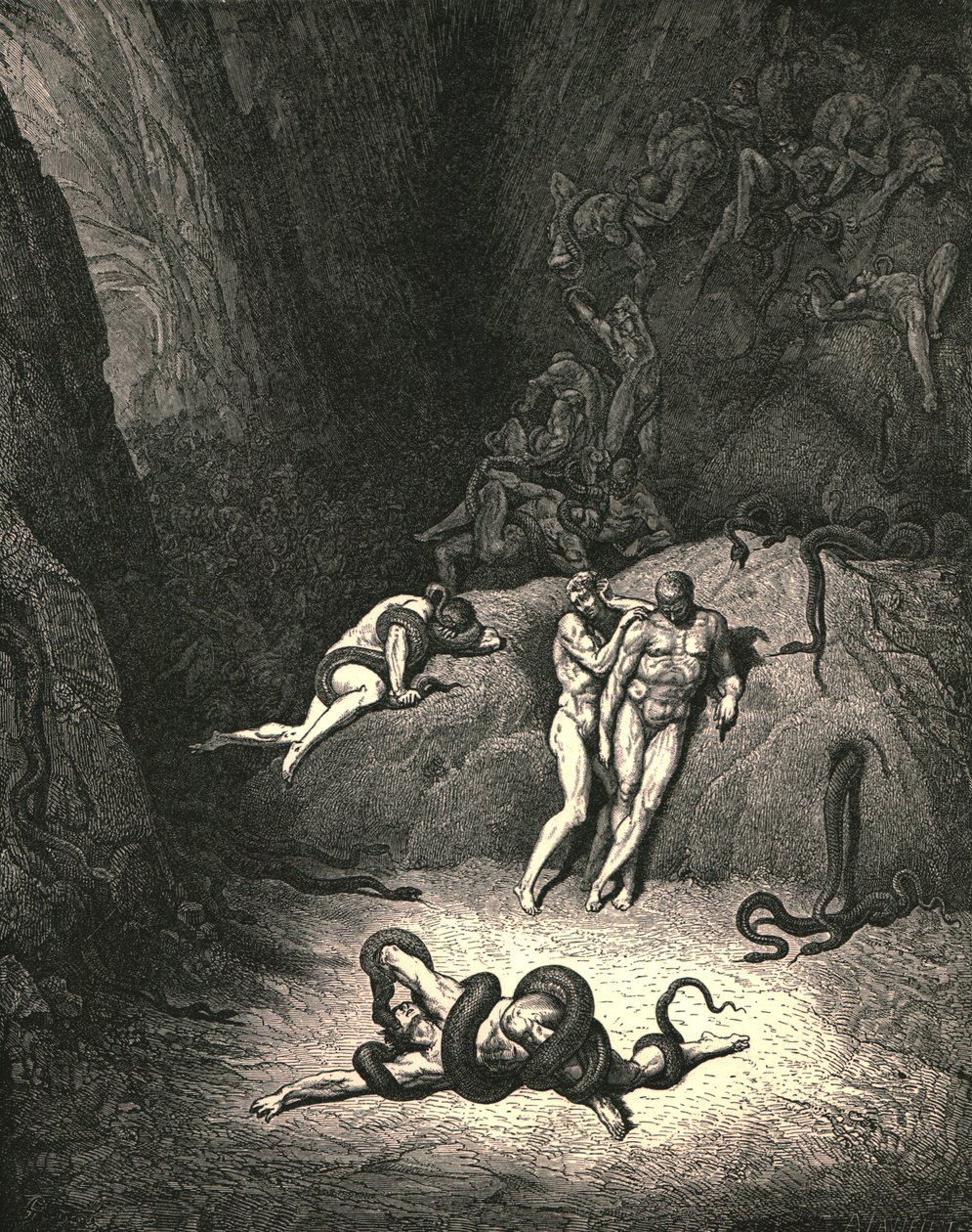 A másik kettő nézte, és felkiáltott: Ah! Hogyan változol meg, Agnello!, c1890. alkotó: Gustave Dore