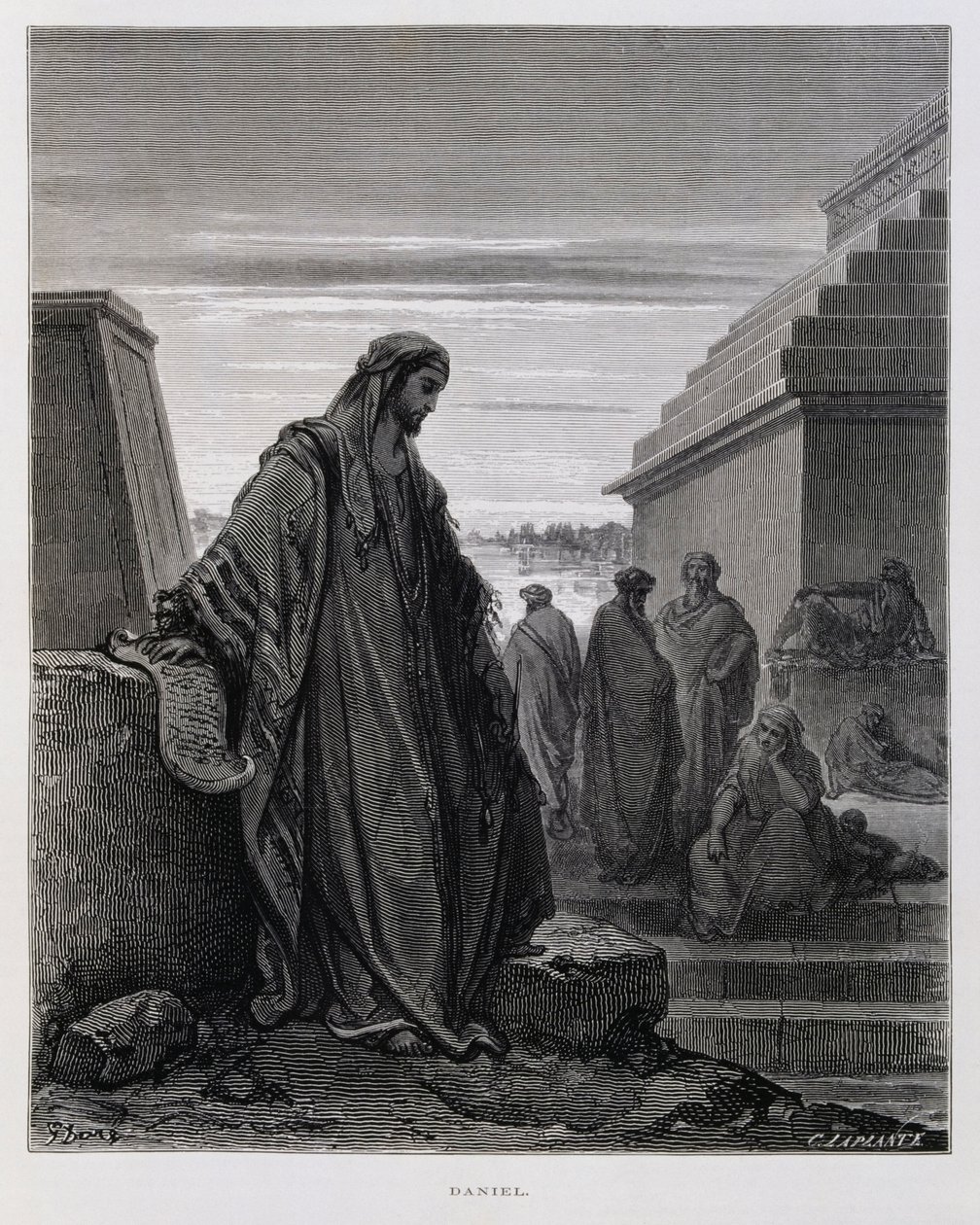 Dániel próféta, Illusztráció a Dore Bibliából alkotó: Gustave Dore