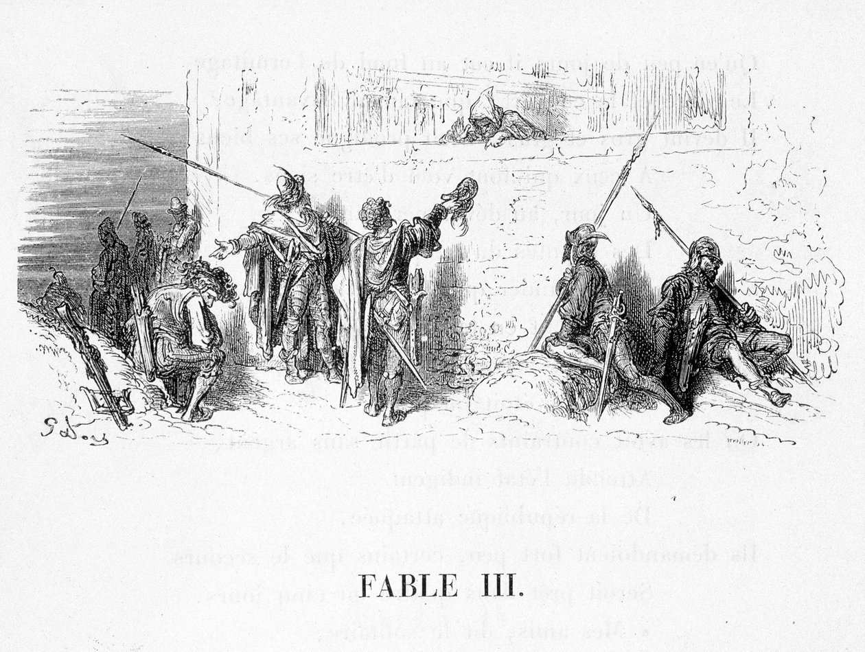 A patkány, aki kivonult a Világból Jean de La Fontaine meséiben. Illusztráció: Gustave Doré. alkotó: Gustave Dore
