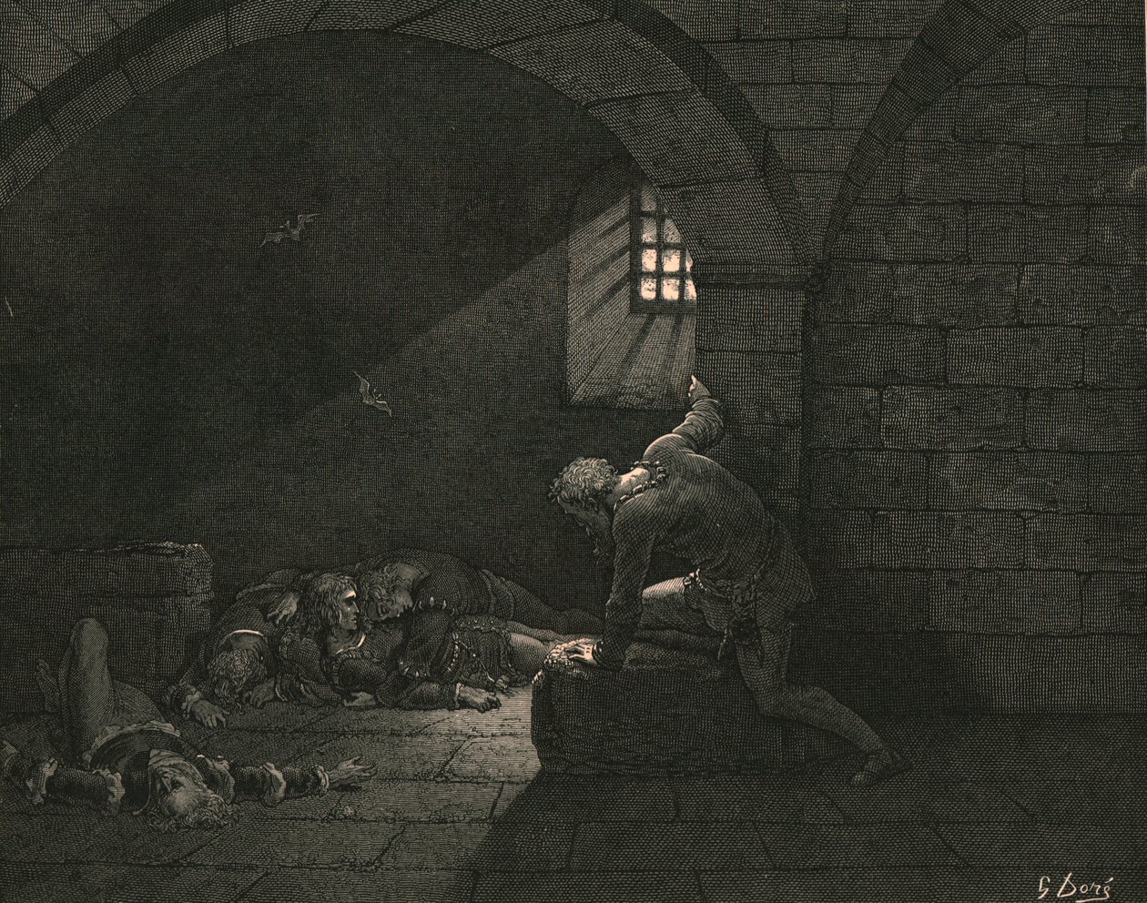 Aztán a böjt úrrá lett a gyászon, c1890. alkotó: Gustave Dore