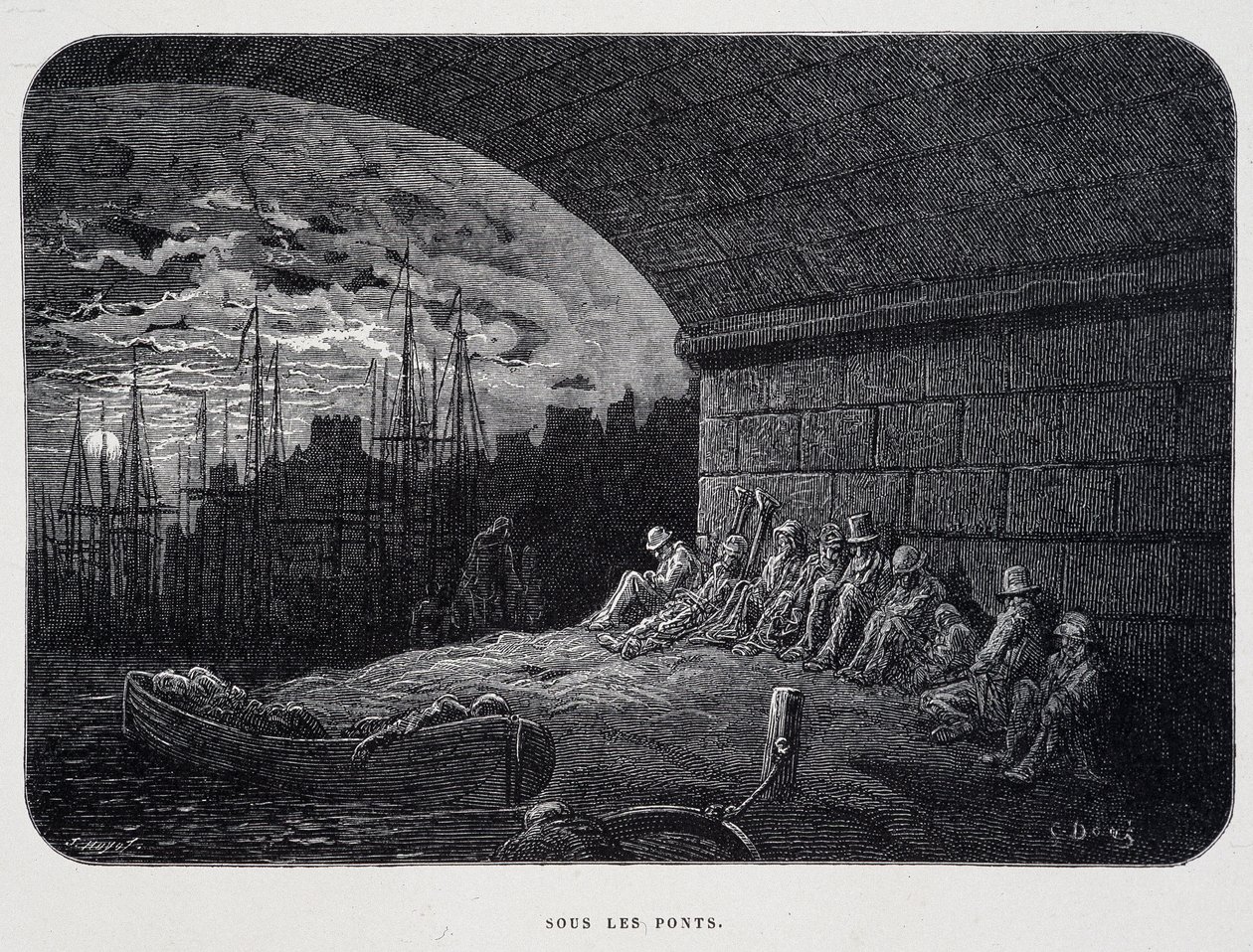 Tramp Under Bridges – „Londonban”, Gustave Doré alkotó: Gustave Dore