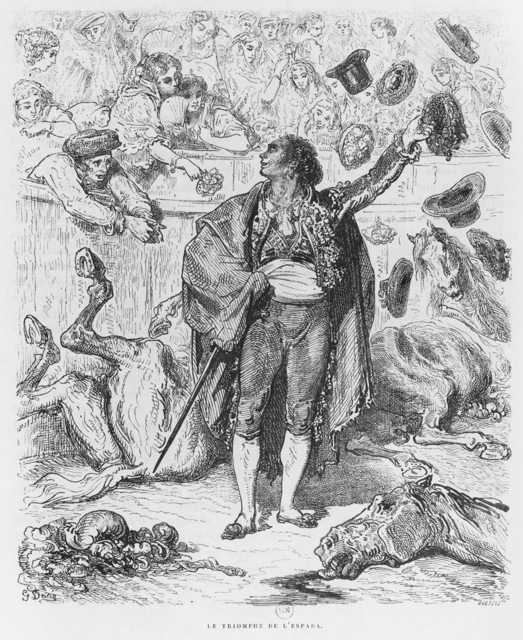 Egy matador diadala, Boetzel metszete alkotó: Gustave Dore