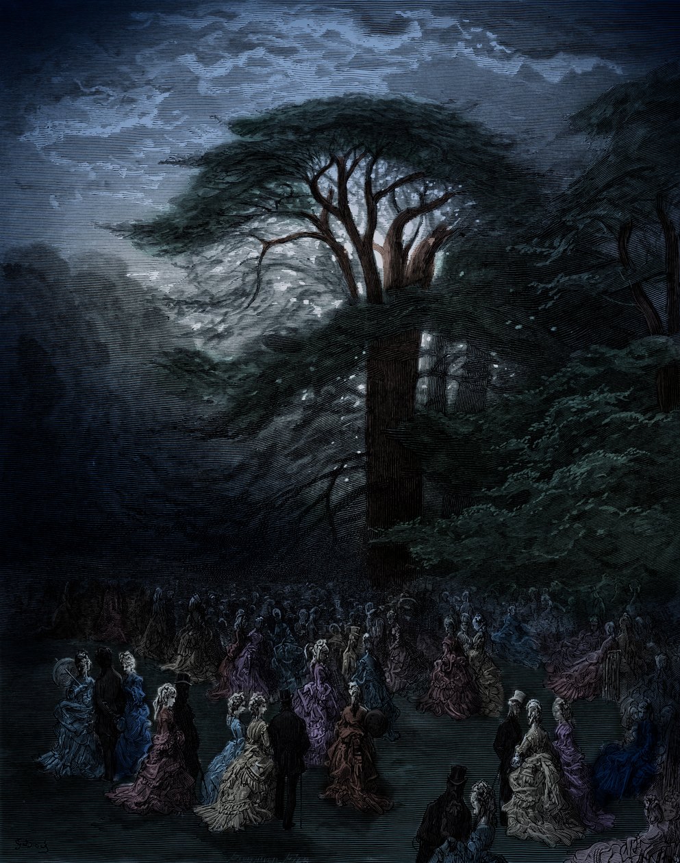 Viktoriánus ünnepség Londonban, Chiswick by Doré alkotó: Gustave Dore