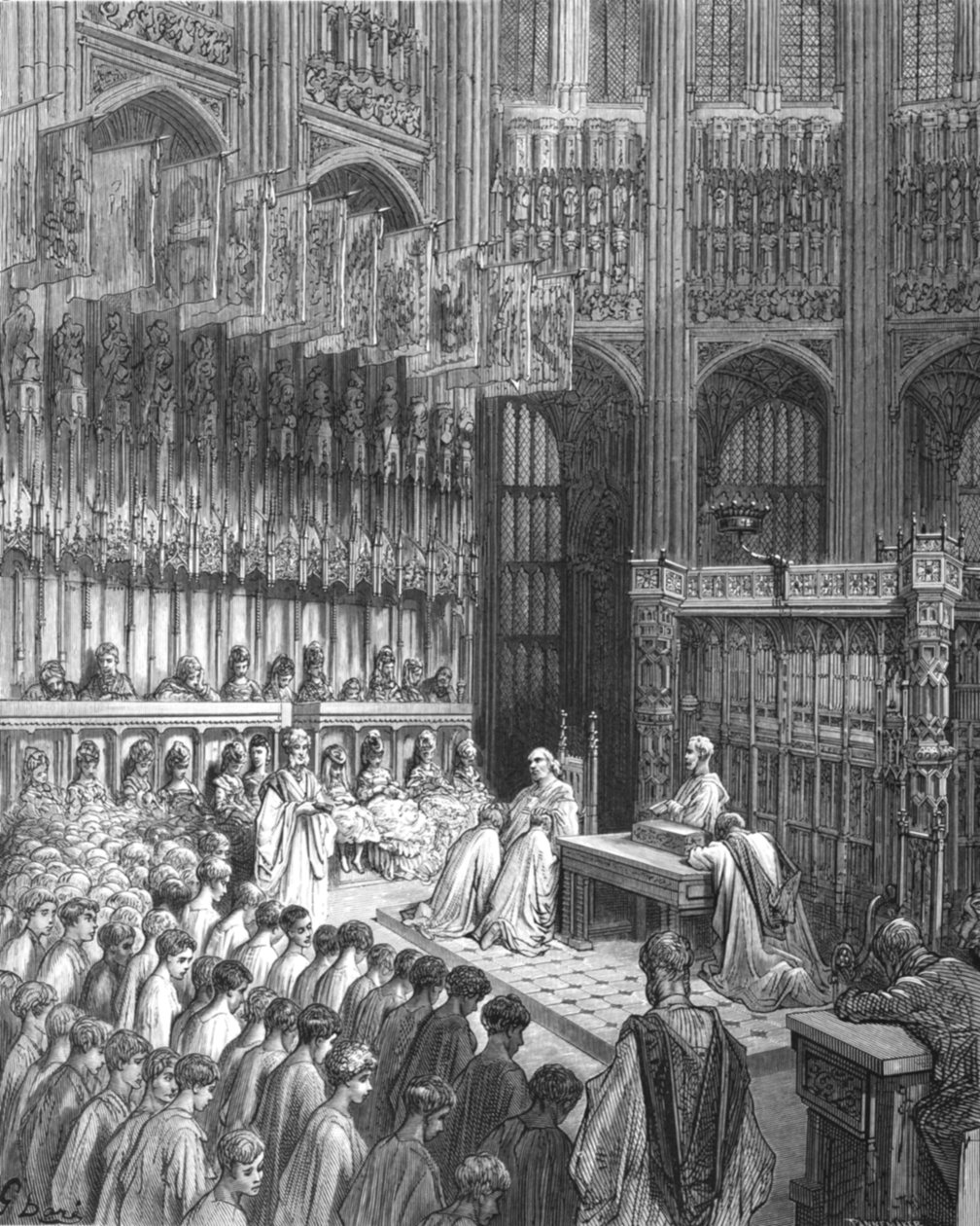 „Westminster Abbey – Confirmation of Westminster Boys”, 1872. alkotó: Gustave Dore