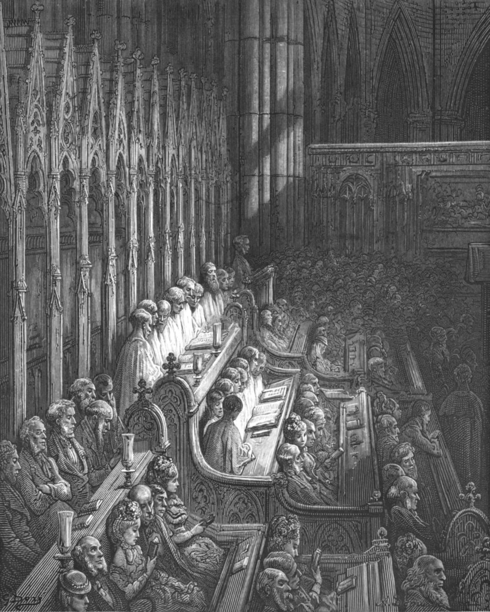 Westminster Abbey – A kórus, 1872. alkotó: Gustave Dore