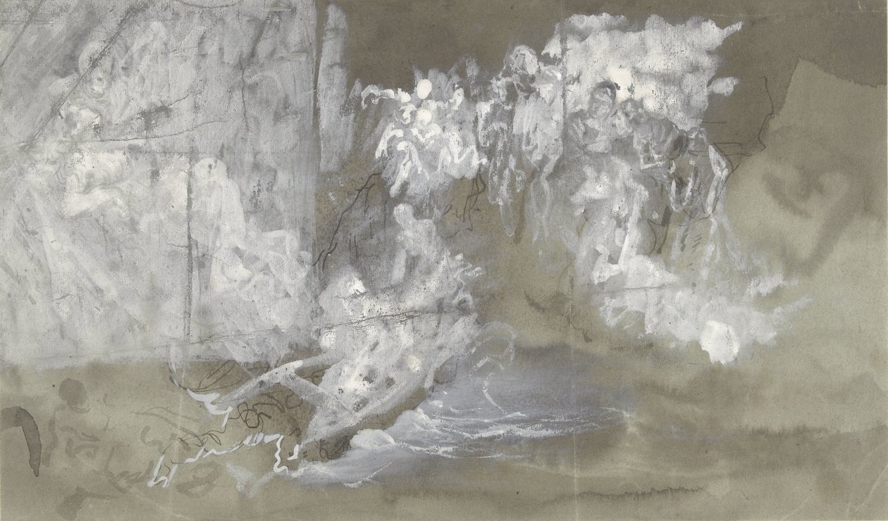 Felhő, amelyben figurák lebegnek alkotó: Gustave Dore
