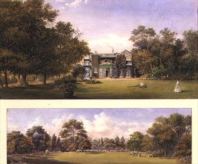 Az Old Grove House két nézete, Middlesex alkotó: Gustave Ellinthorpe Sintzenich