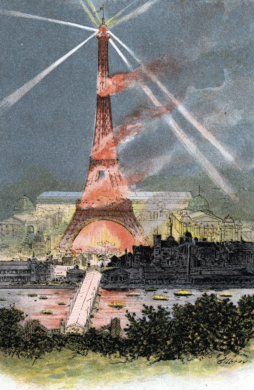 Az 1889-es párizsi világkiállításon megvilágított Eiffel-torony Gustave Fraipont (1849-1923) rajza Saint-Juirs „La seine a travers Paris” című rajzából alkotó: Gustave Fraipont