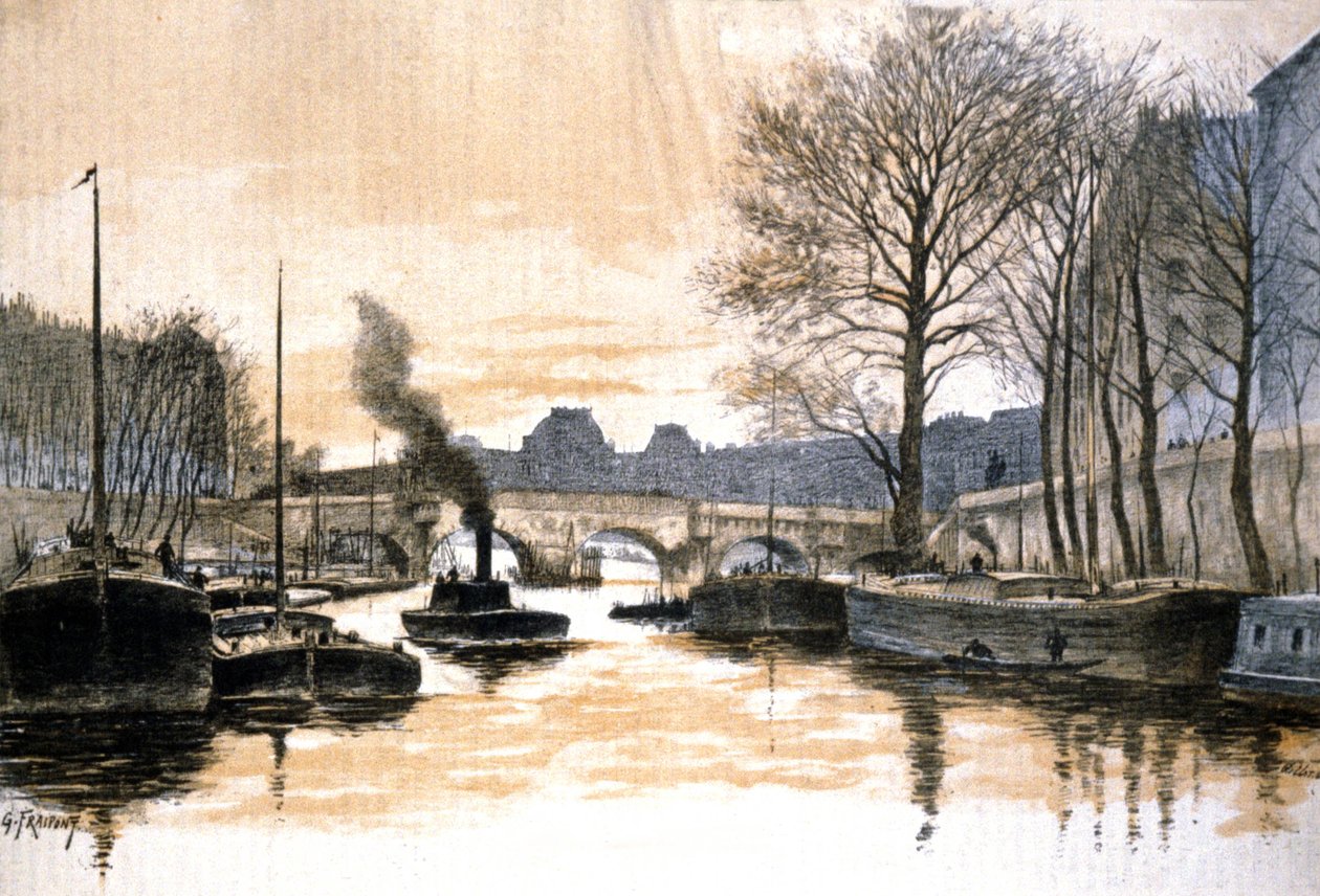 Párizs, Szajna és a Pont Neuf alkotó: Gustave Fraipont