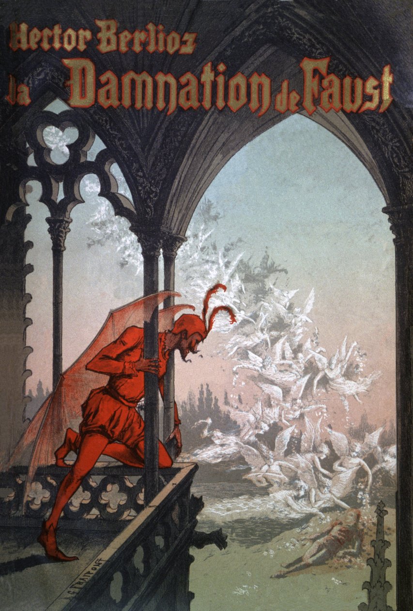 Faust elkárhozása, 1900 körül (illusztráció) alkotó: Gustave Fraipont