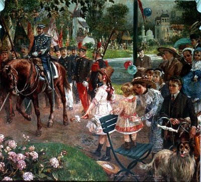 A márciusi múlt a roubaix-i kiállításig, 1907 (falfestmény) alkotó: Gustave Grau