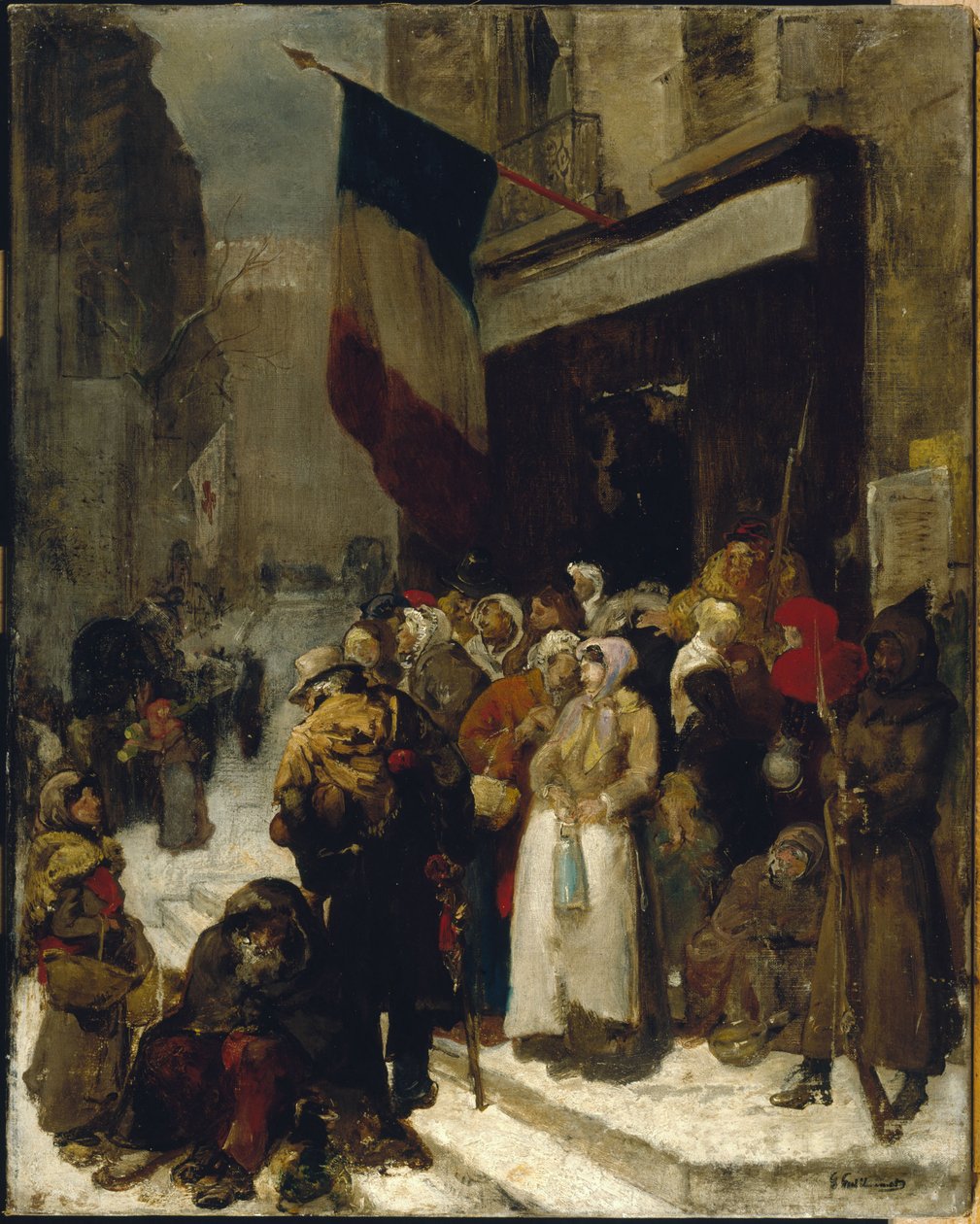 Városi kantin, Saint-Martin, Párizs ostroma alatt, 1871 körül (olaj, vászon) alkotó: Gustave Guillaumet