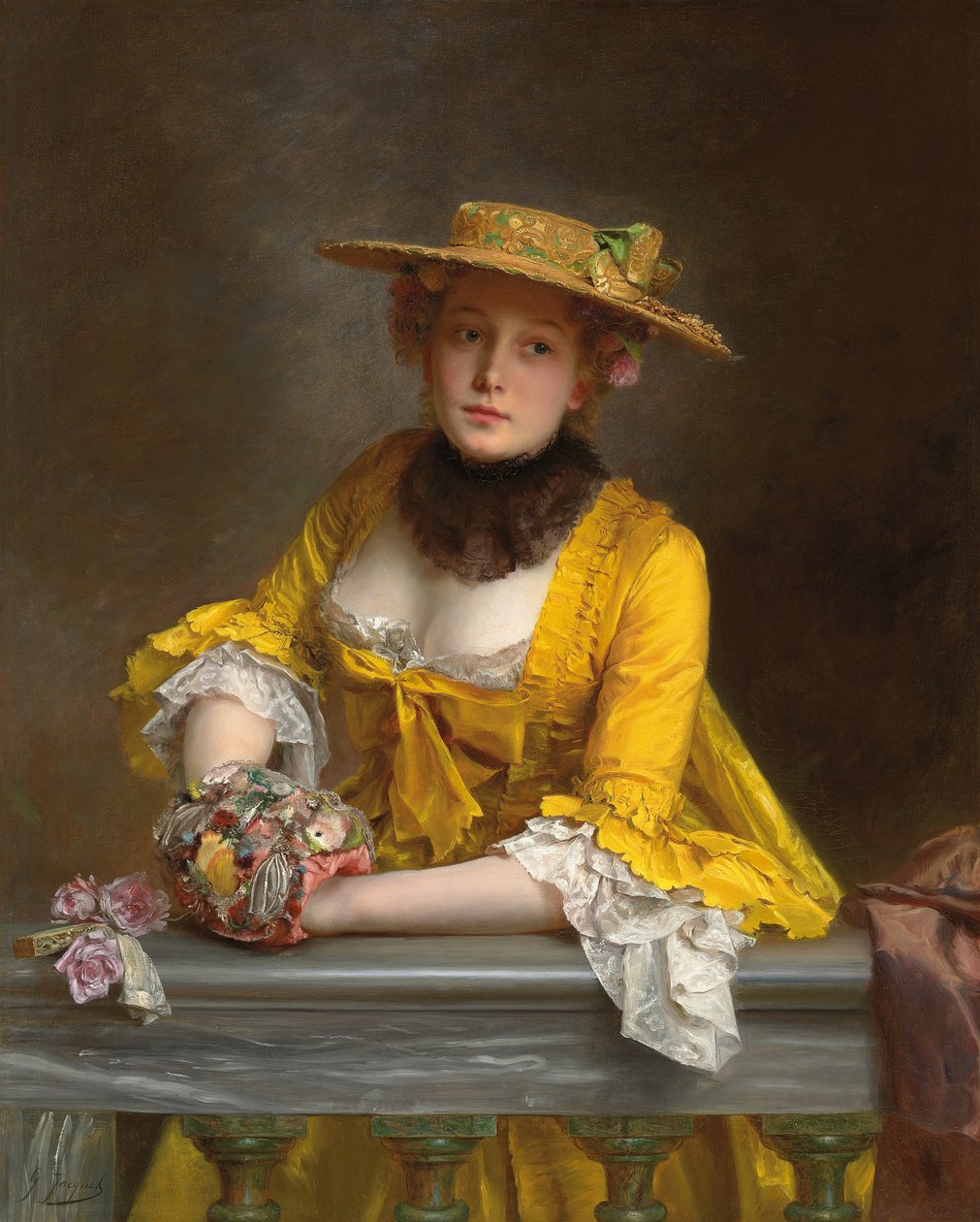 A sárga ruha, alkotó: Gustave Jacquet