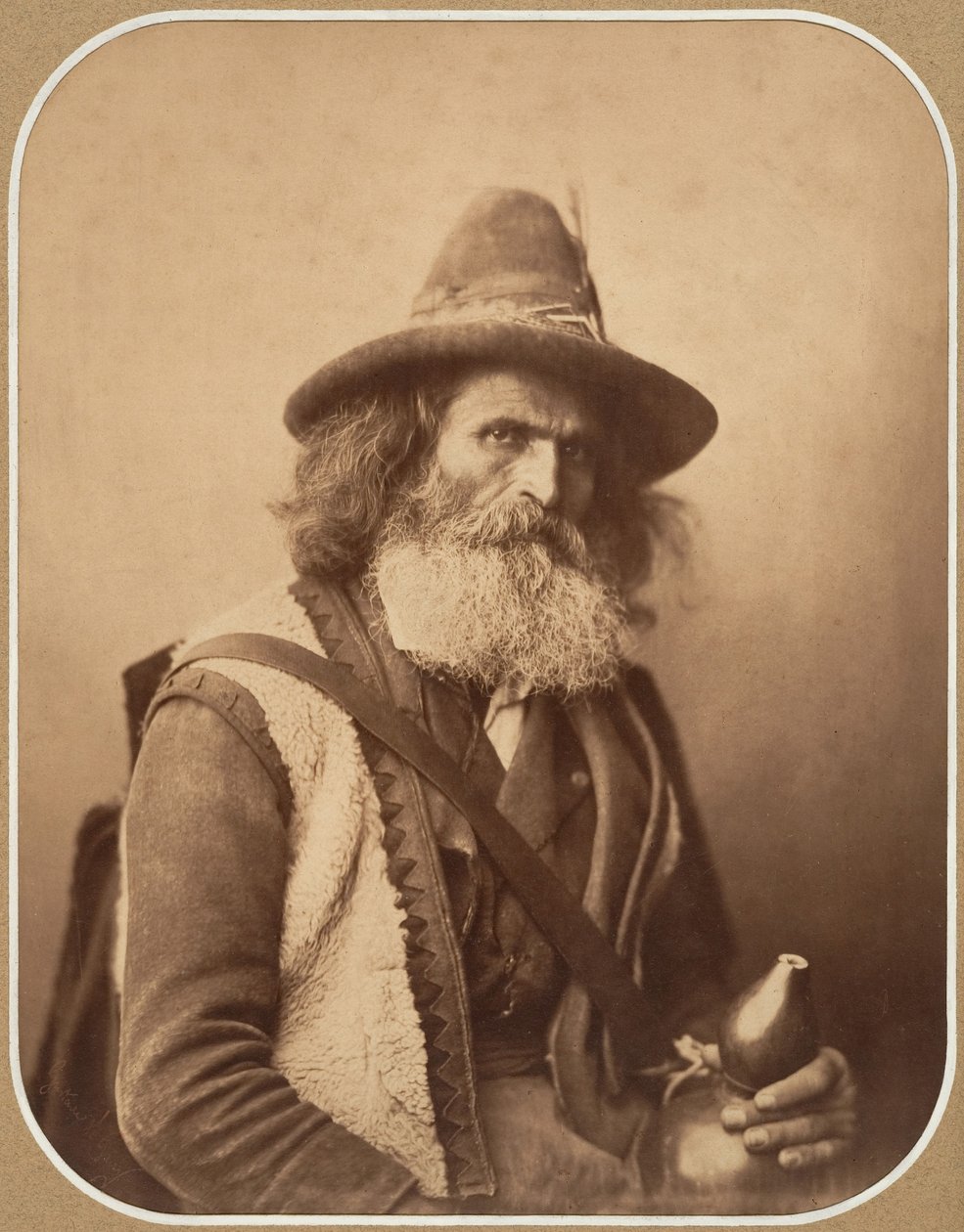 [Egy olasz utcazenész], kb. 1856. alkotó: Gustave Le Gray
