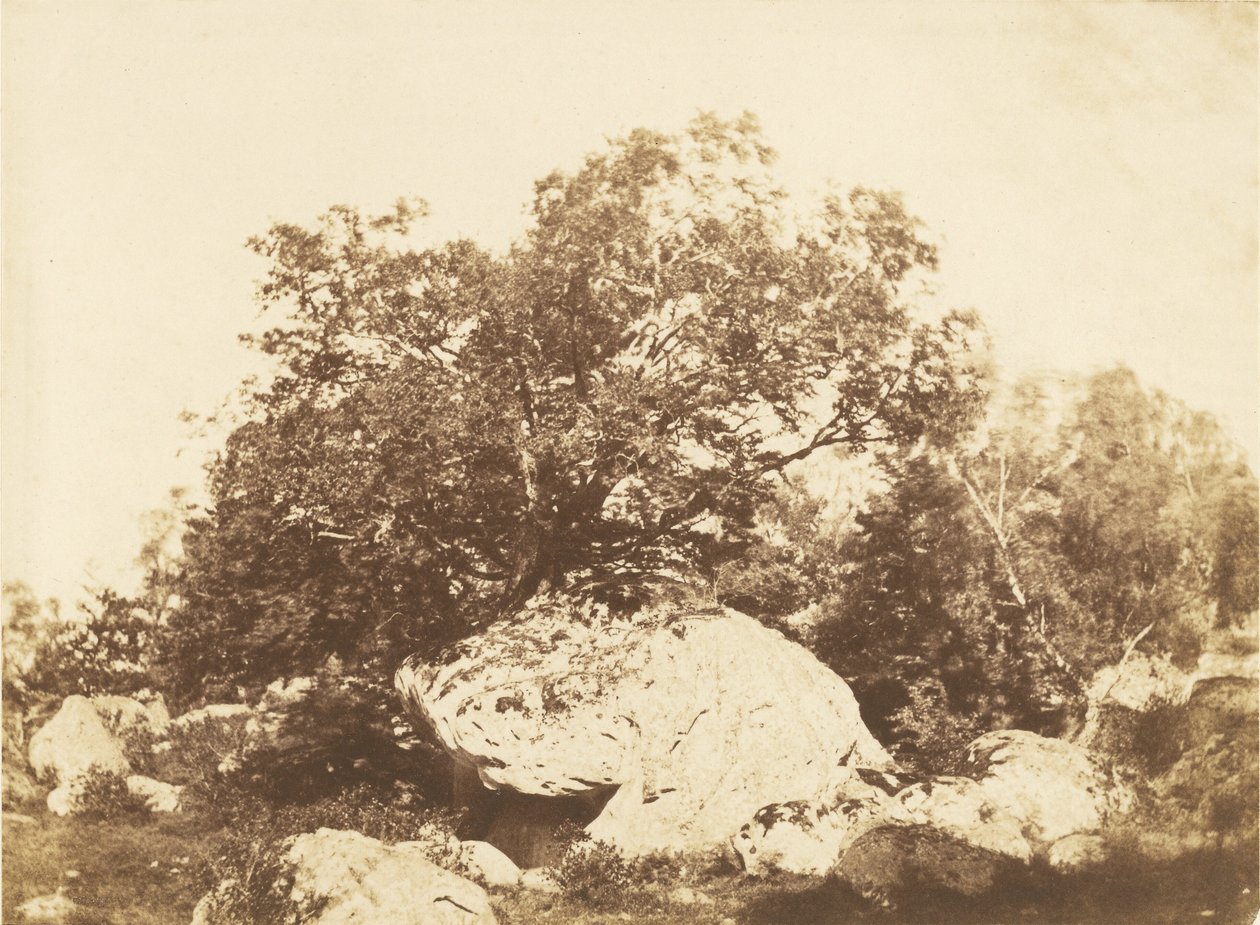 Boulder at Cabat, Epine Crossroads Fontainebleau erdeje alkotó: Gustave Le Gray