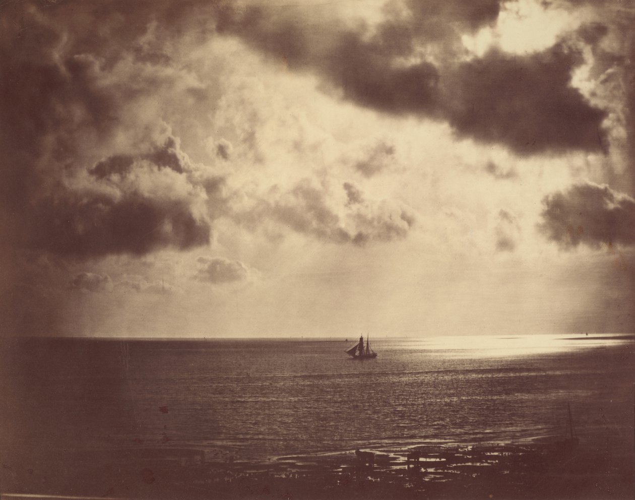 Brigg a vízen,1856 (fotó) alkotó: Gustave Le Gray