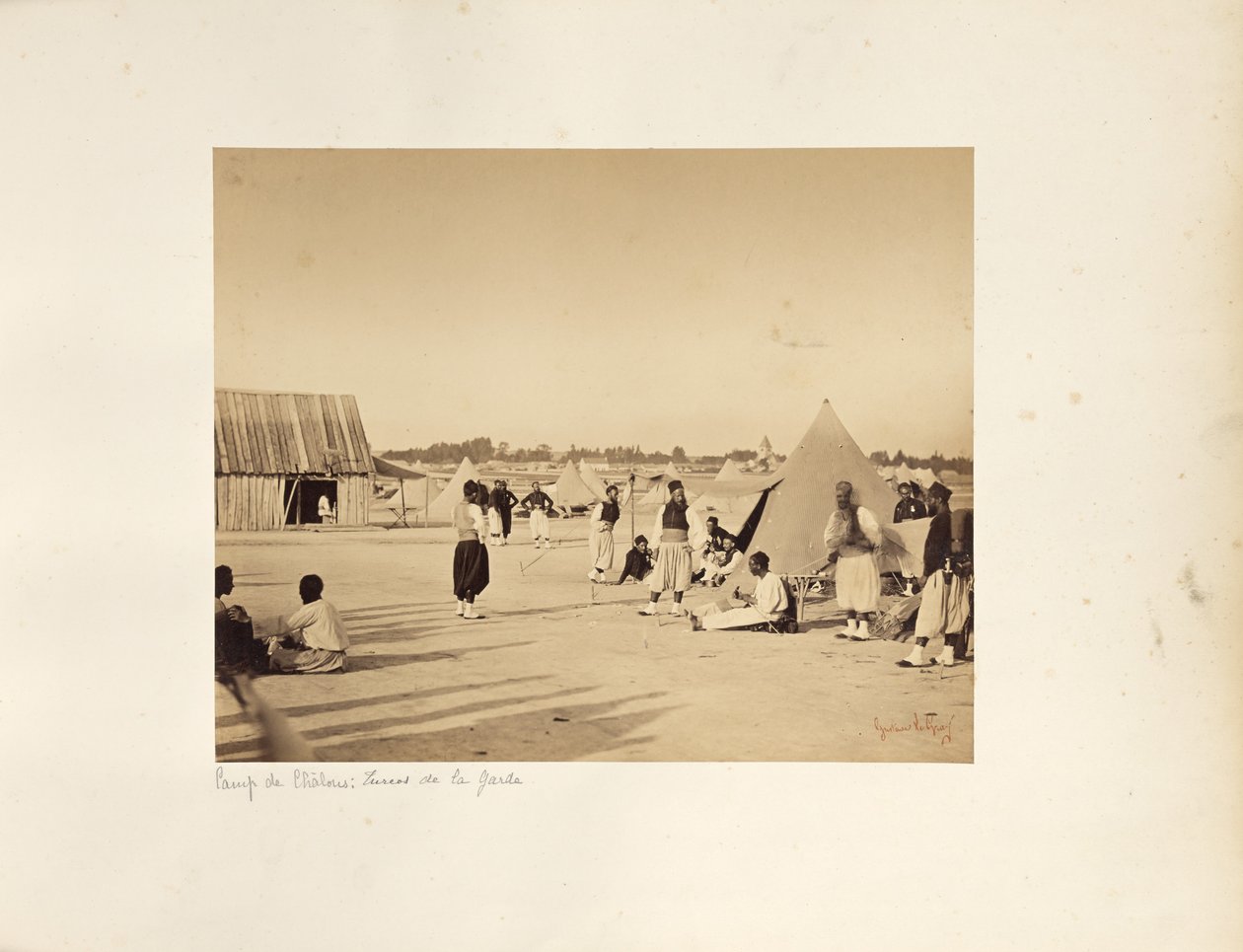 Camp de Châlons: Zouaves of the Imperial Guard alkotó: Gustave Le Gray