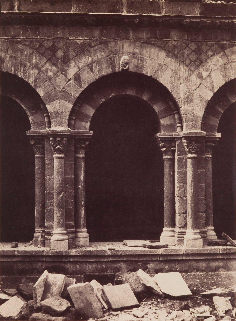 Notre-Dame katedrális, a kolostor árkád részlete, Le Puy alkotó: Gustave Le Gray