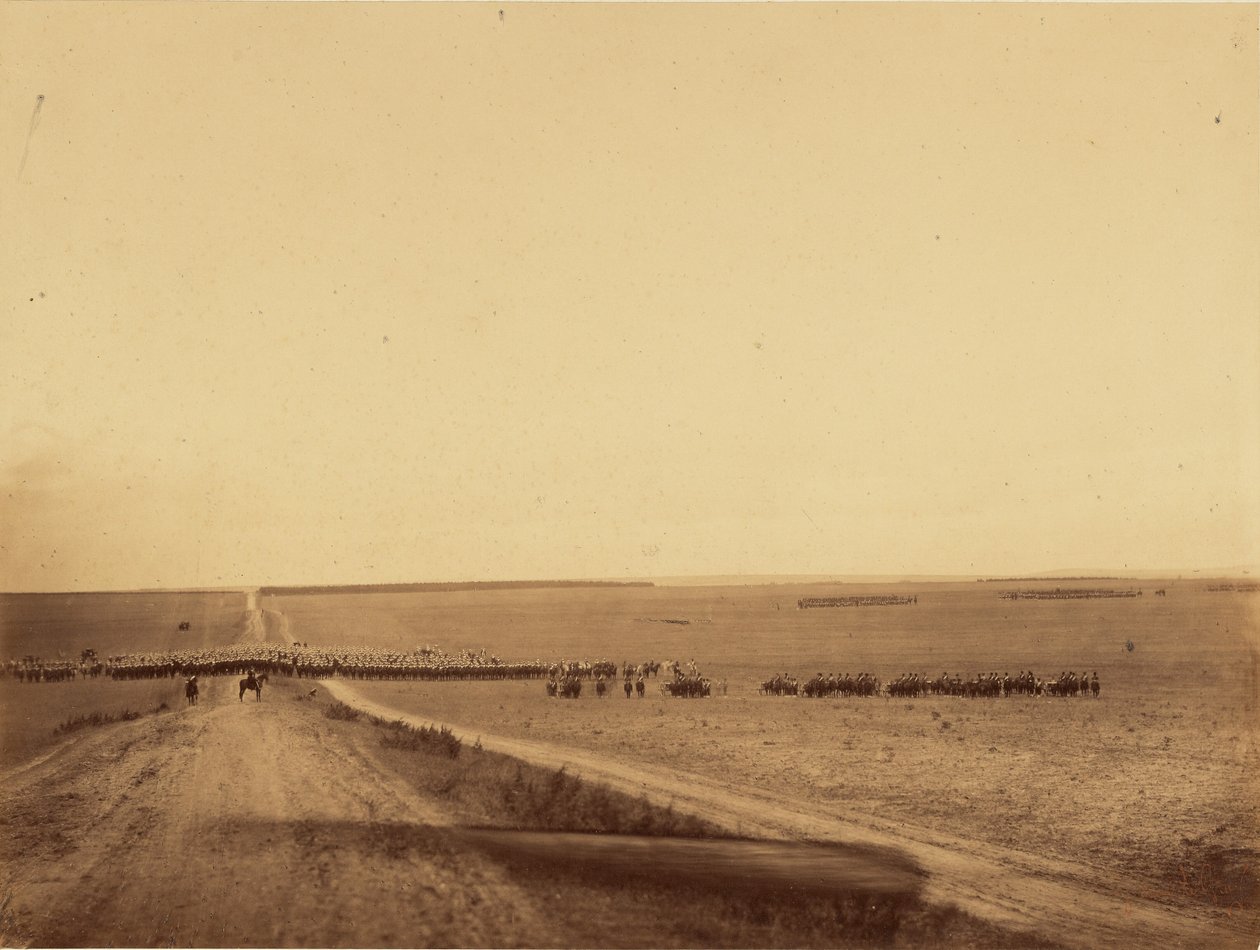 [Lovassági manőverek, Camp de Chalons] alkotó: Gustave Le Gray
